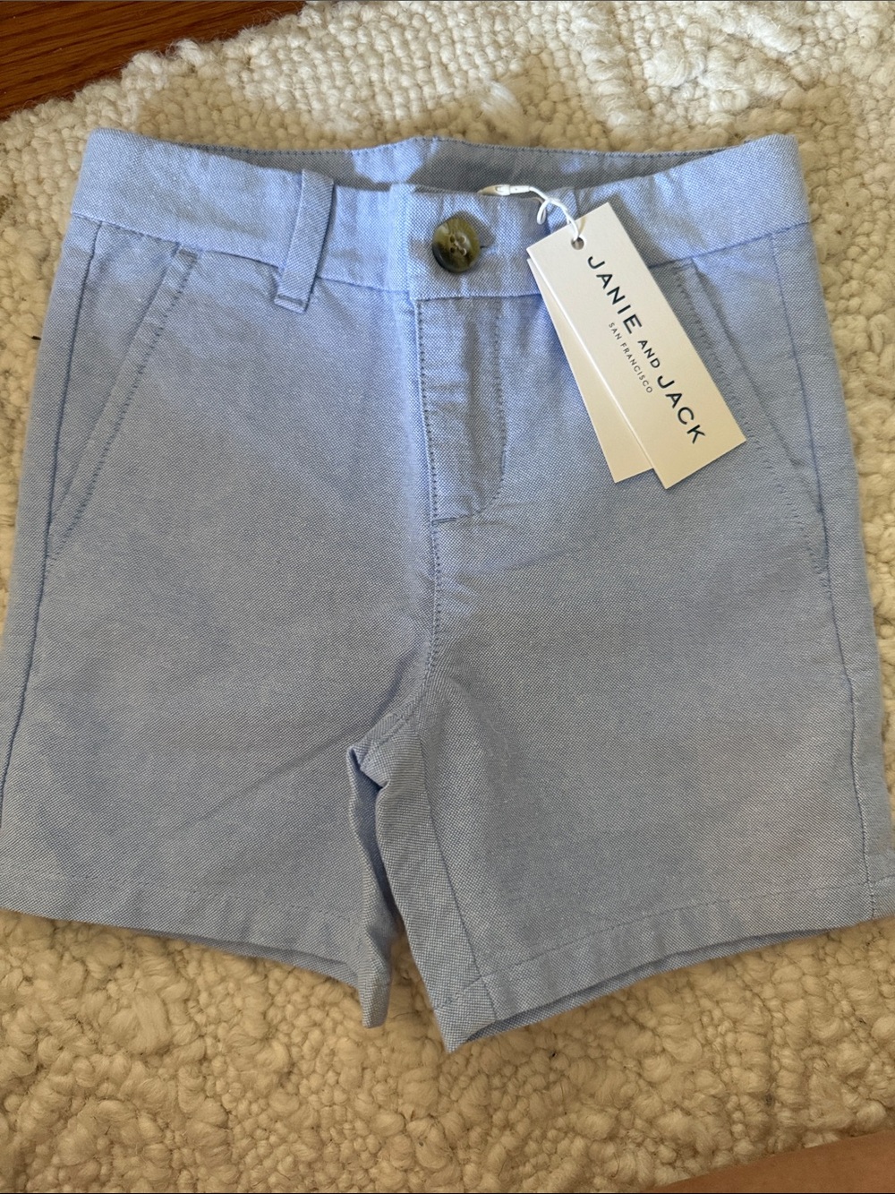 Janie and Jack Powder Blue Flat Front boys Shorts